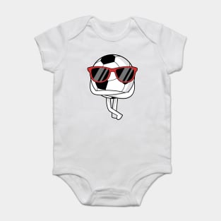 Soccer player with Sunglasses at Soccer Baby Bodysuit